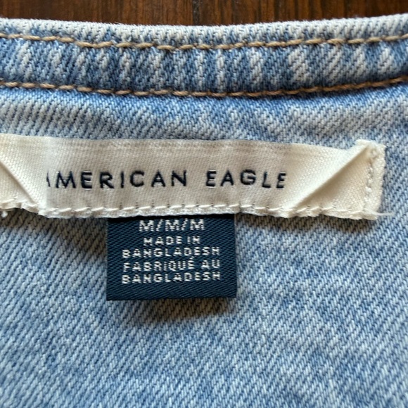 American Eagle Outfitters Light Blue Denim Jacket cotton blend - Picture 3 of 7